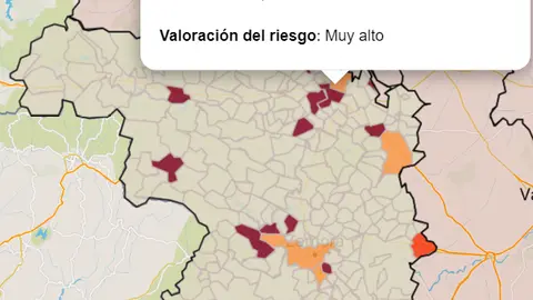 Mapa incidencia municipios a siete días (15 de mayo)