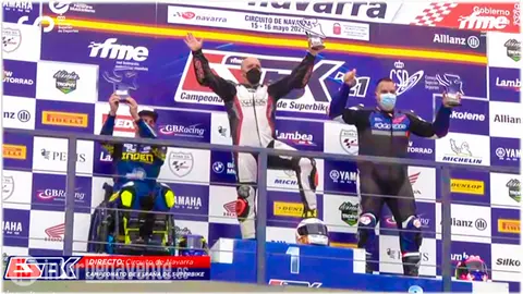 Carlos Blanco en lo alto del podio