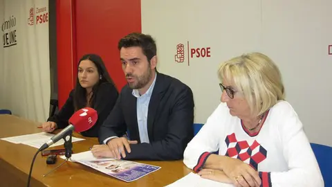 PSOE Zamora. Inmaculada García Rioja, Antidio Fagúndez y Ana García