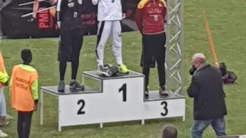 Podio de atletas en Palencia