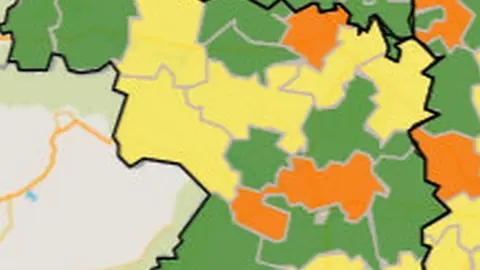 Mapa de incidencia del coronavirus por ZBS