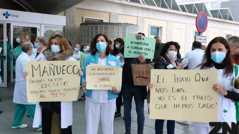 Foto de archivo de movilizaciones en defensa de sanidad pública