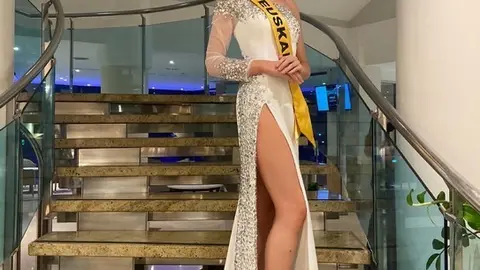 Sara Lahidalga Benéitez, tras ser elegida Miss Euskadi