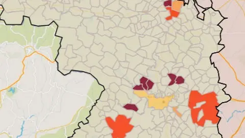 Mapa de incidencia por municpios