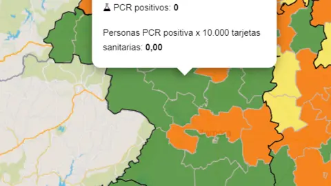 Casos activos por ZBS en los últimos 7 días (22 de mayo)