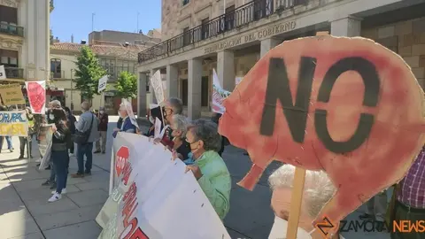 Manifestación contra las macrogranjas. Foto archivo