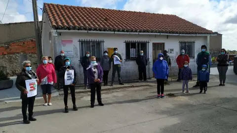 Protesta el pasado mes de septiembre en el consultorio médico de Gáname