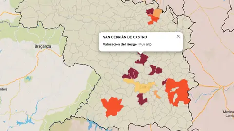 Mapa municipios con una iA muy alta a 7 días (24 de mayo)