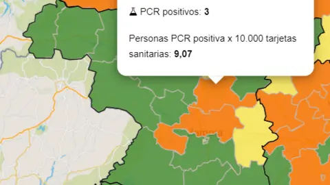 ZBS por casos activos en la última semana (24 de mayo)