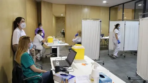 Centro de vacunación en Zamora