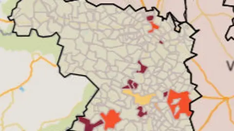 Mapa de incidencia por municipios
