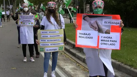 Protesta enfermeras en residencias convocada por SATSE. Foto de archivo