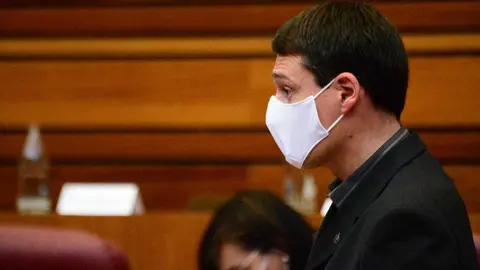 Javier Panizo en el Pleno de las Cortes