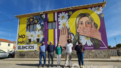 Mural en Santa Cristina de la Polvorosa contra la violencia de género