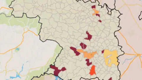 Mapa municipios con una IA muy alta a 7 días (27 de mayo)