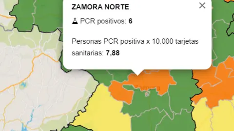 Casos activos por ZBS en la última semana (27 de mayo)