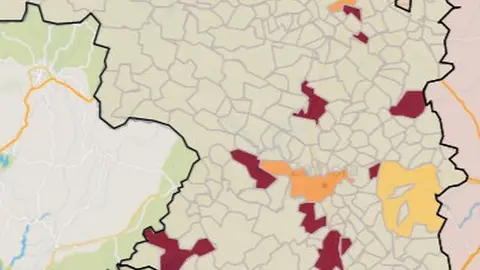 Mapa de riesgo por municipios