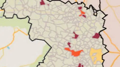 Mapa de riesgo por municipios