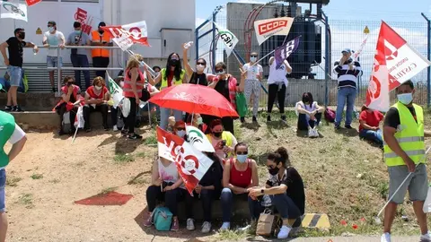 Protesta de los trabajadores de Siro en Toro