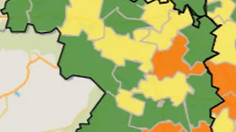 Mapa de la tasa de enfermos por ZBS