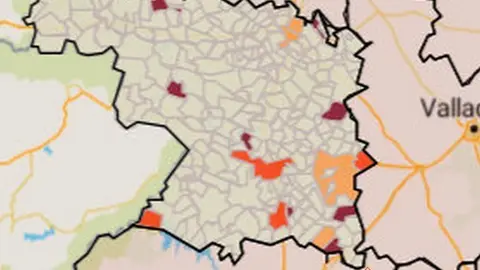 Mapa de incidencia por municipios