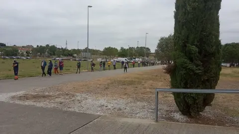 Colas en Ifeza para las vacunaciones. Foto de Archivo