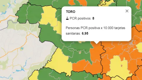 Mapa ZBS a siete días (4 de junio)
