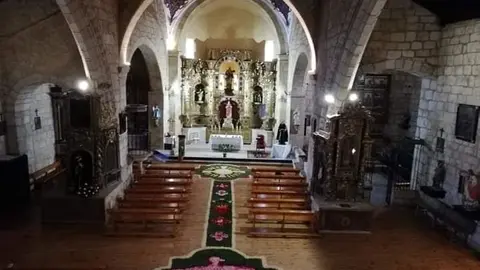 Manto floral por El Corpus el pasado año. Fotografía: Compartida por A.F.G. en el grupo "Somos Zamora"