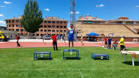 Jaime Pedrero en el podio