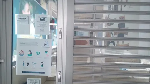 Una sucursal de BBVA cerrada