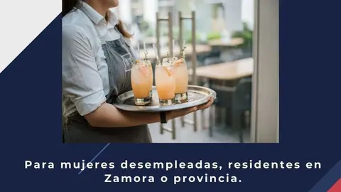 Cartel curso de camarera junio 2021