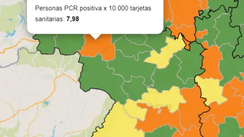 Mapa ZBS a siete días (8 de junio)
