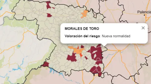 Mapa municipios con una iA muy alta a 7 días (10 de junio)