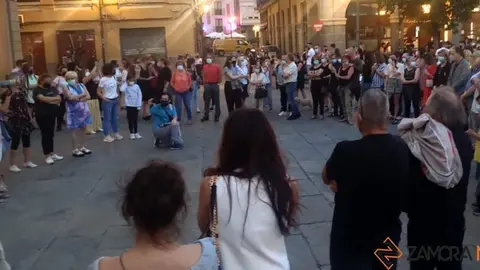 Imagen de archivo de una concentración contra la violencia de género en Zamora