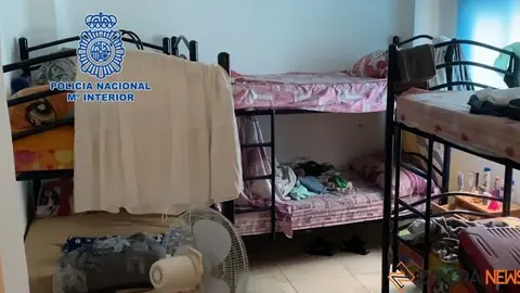 Alojamiento de las víctimas. Foto Policía Nacional