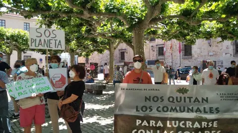Concentración contra energías renovables en Zamora. Foto de archivo