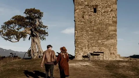 Una pareja de turistas