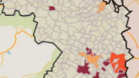Mapa de incidencia por municipios