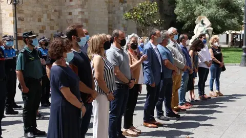 Concentración contra la violencia machista en la Plaza Mayor de Zamora. Foto de archivo