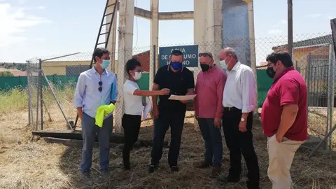 Visita a las obras de abastecimiento en La Hiniesta