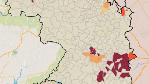 Mapa IA municipios a siete días (16 de junio)