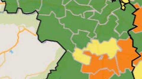 Mapa de PCR positivas por ZBS