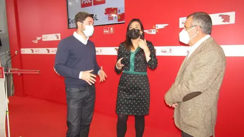 PSOE Zamora. Antidio Fagúndez, Ana Sánchez y José Ignacio Martín Benito 03-05-2021