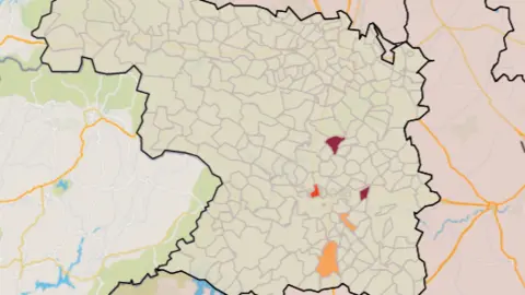Mapa municipios positividad pruebas diagnósticas en la última semana (26 de junio)