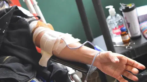 Foto de archivo donación de sangre