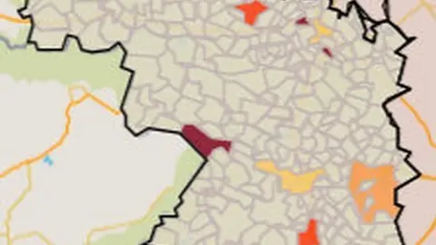 Mapa de riesgo por municipios