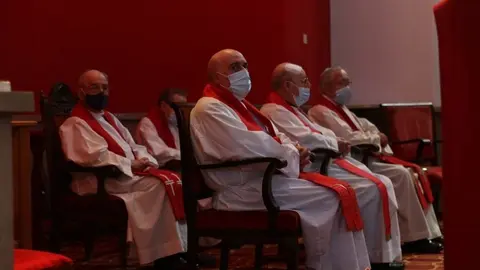 Los 5 salesianos que abandonan Zamora durante la misa de despedida