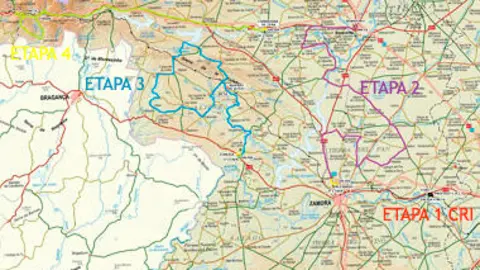 Mapa etapas Vuelta a Zamora 2021