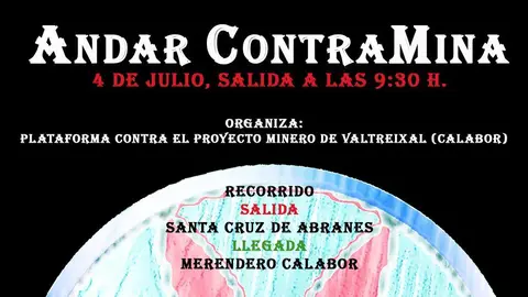 Cartel Andarcontramina Calabor