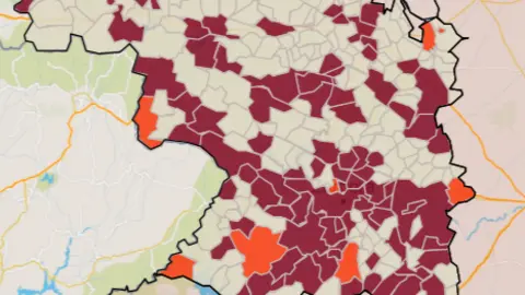 Mapa IA municipios a siete días (7 de julio)